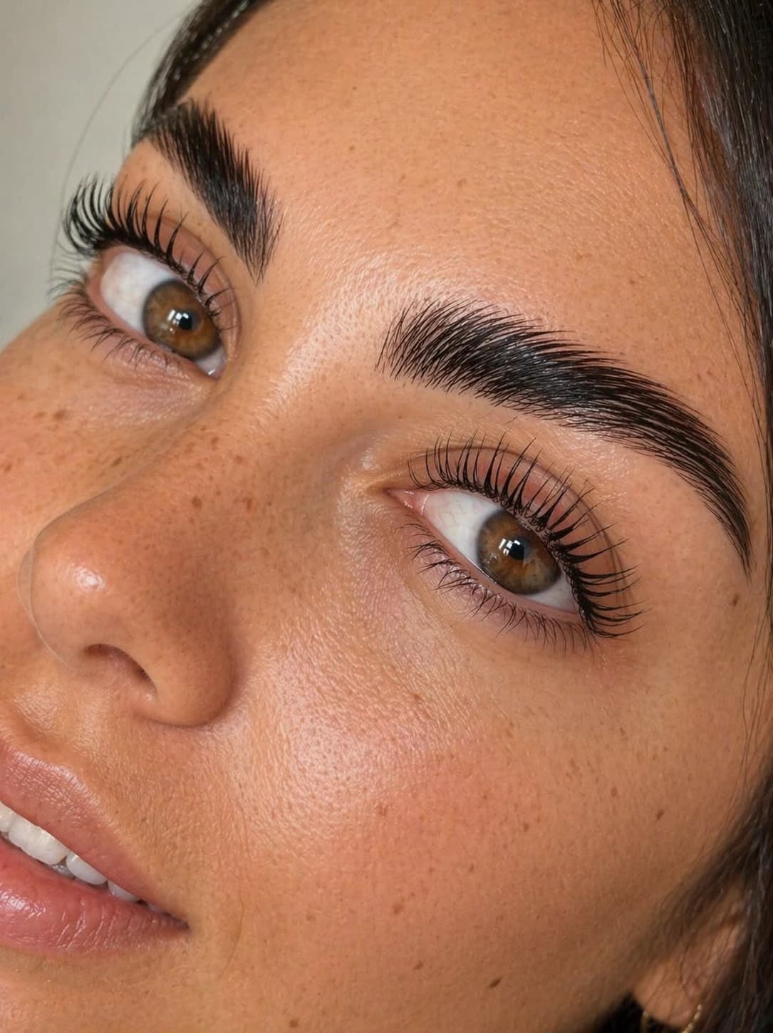The Birdie Lift, brow lamination and classic lash lift result